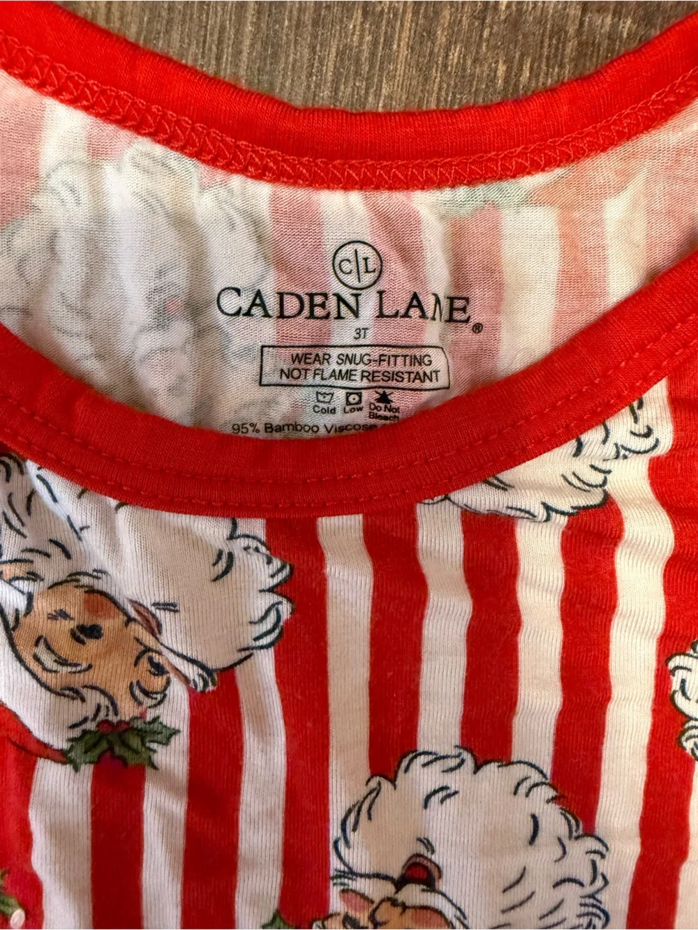 Caden Lane Red & White Santa Stripe Holiday PJs